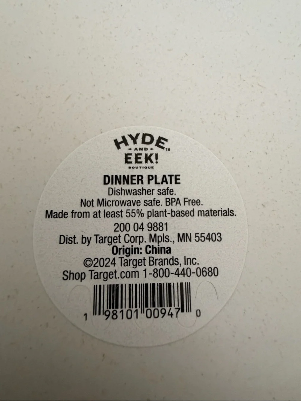 New 5 set hyde and eek halloween boo ghost plates